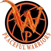 the logo for the peaceful warriors basketball team