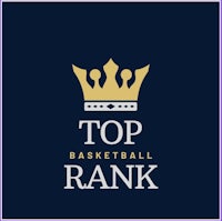 the top basketball rank logo with a crown on it