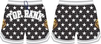 a pair of basketball shorts with stars on them