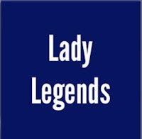 the lady legends logo on a blue background