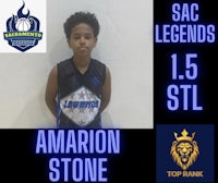 a young boy in a basketball uniform with the words sac legends 15 stl